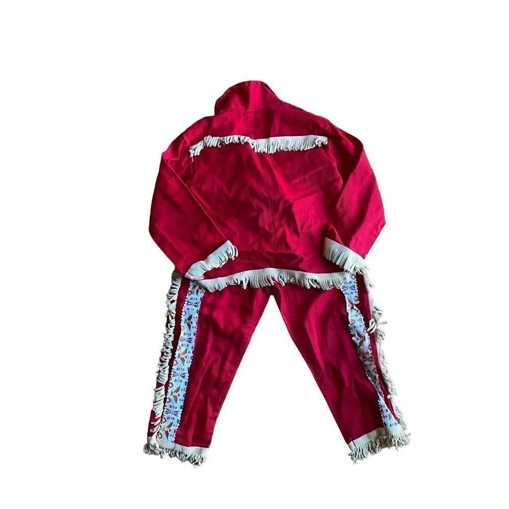 plainsman blue vintage Jean Corp children’s Native American costume